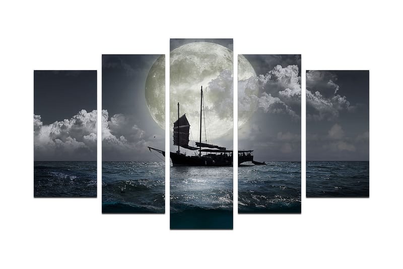Dekorativ MDF-maling 5-Deler 20x60 cm - Flerfarget - Innredning - Bilder & kunst - Lerretsbilder