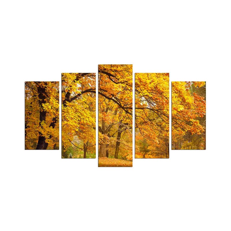 Dekorativ MDF-maling 5-Deler 20x60 cm - Flerfarget - Innredning - Bilder & kunst - Lerretsbilder
