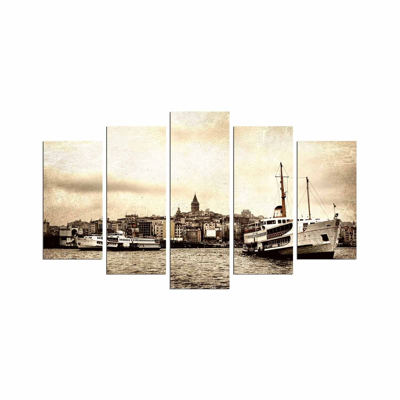 Dekorativ MDF-maling 5-Deler 20x60 cm - Flerfarget - Innredning - Bilder & kunst - Lerretsbilder