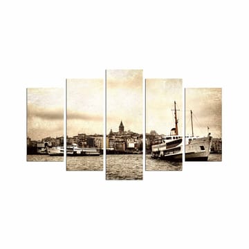 Dekorativ MDF-maling 5-Deler 20x60 cm - Flerfarget - Innredning - Bilder & kunst - Lerretsbilder