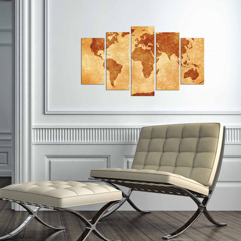 Dekorativ MDF-maling 5-Deler 20x60 cm - Flerfarget - Innredning - Bilder & kunst - Lerretsbilder
