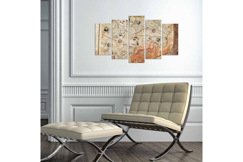 Dekorativ MDF-maling 5-Deler 20x60 cm - Flerfarget - Innredning - Bilder & kunst - Lerretsbilder