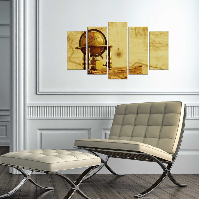 Dekorativ MDF-maling 5-Deler 20x60 cm - Flerfarget - Innredning - Bilder & kunst - Lerretsbilder