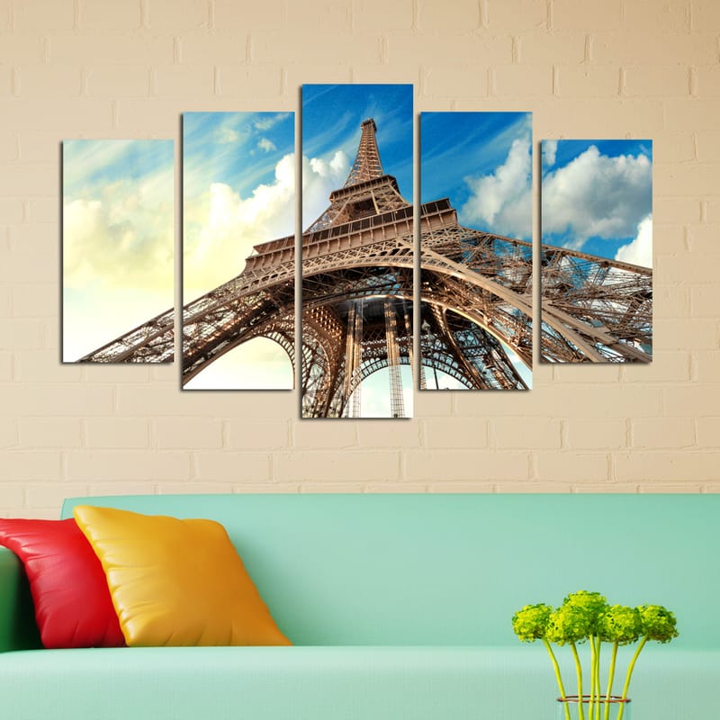 Dekorativ MDF-maling 5-Deler 20x60 cm - Flerfarget - Innredning - Bilder & kunst - Lerretsbilder