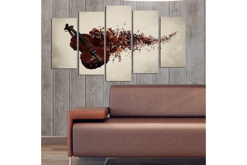 Dekorativ MDF-maling 5-Deler 20x60 cm - Flerfarget - Innredning - Bilder & kunst - Lerretsbilder
