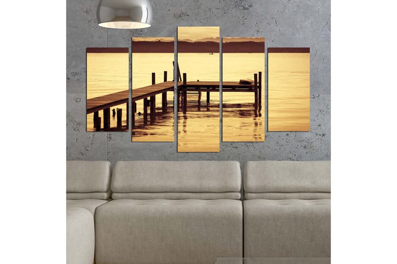 Dekorativ MDF-maling 5-Deler 20x60 cm - Flerfarget - Innredning - Bilder & kunst - Lerretsbilder