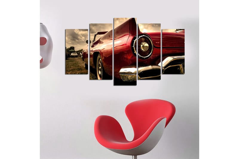 Dekorativ MDF-maling 5-Deler 20x60 cm - Flerfarget - Innredning - Bilder & kunst - Lerretsbilder