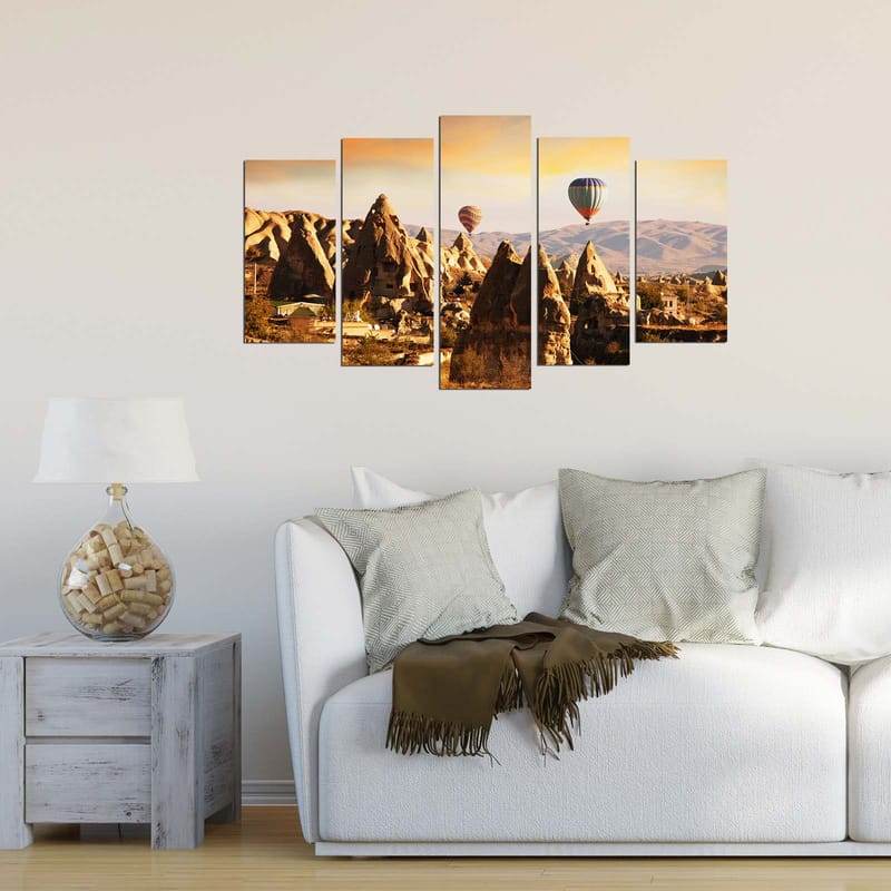 Dekorativ MDF-maling 5-Deler 20x60 cm - Flerfarget - Innredning - Bilder & kunst - Lerretsbilder