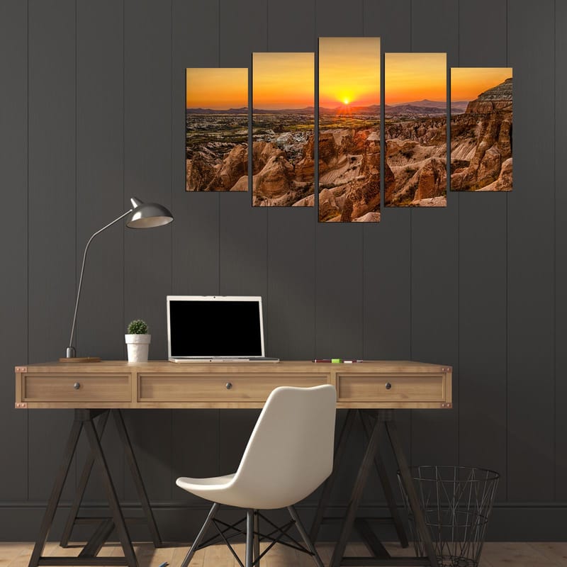 Dekorativ MDF-maling 5-Deler 20x60 cm - Flerfarget - Innredning - Bilder & kunst - Lerretsbilder