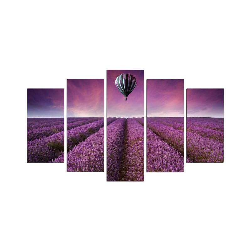 Dekorativ MDF-maling 5-Deler 20x60 cm - Flerfarget - Innredning - Bilder & kunst - Lerretsbilder