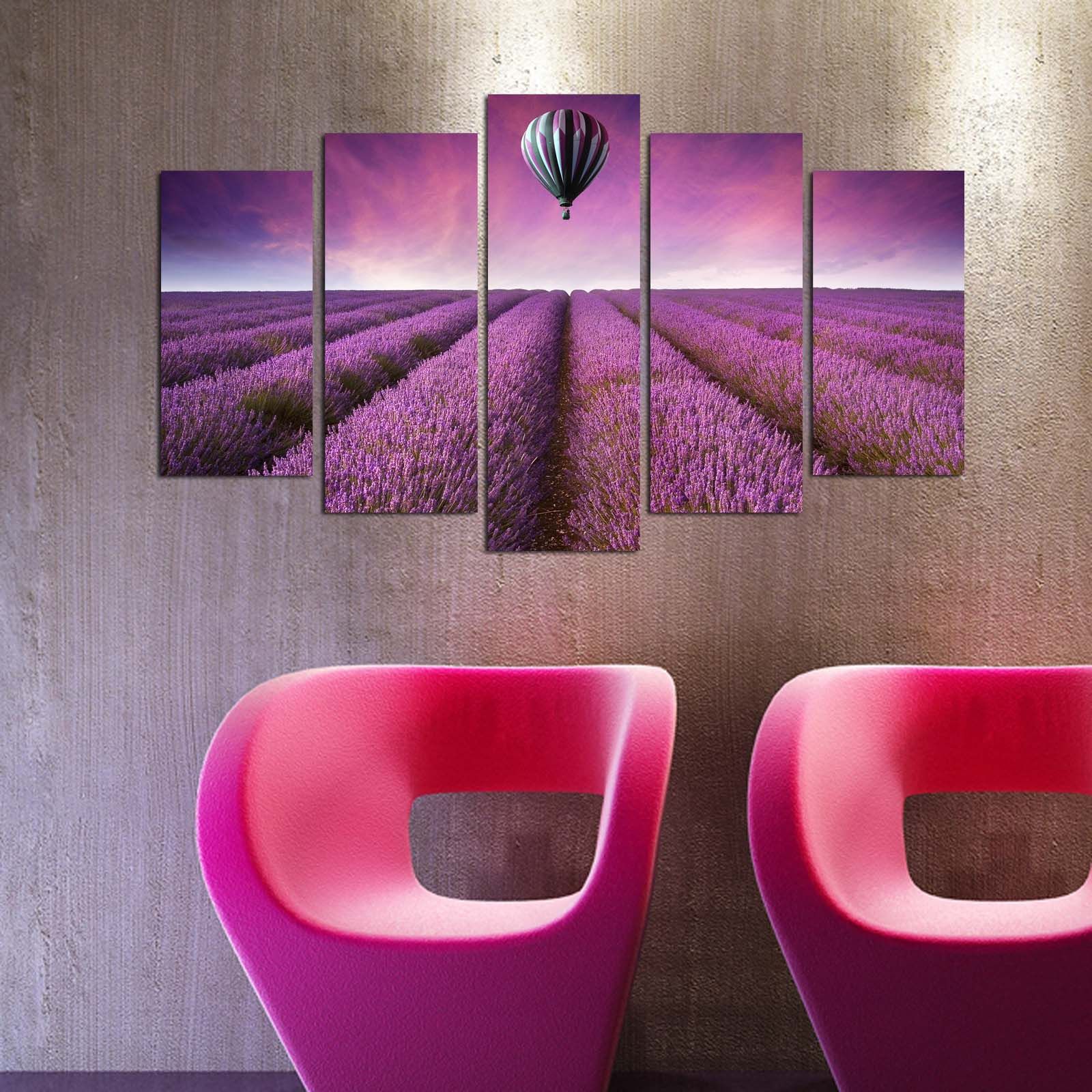Dekorativ MDF-maling 5-Deler 20x60 cm - Flerfarget - Innredning - Bilder & kunst - Lerretsbilder
