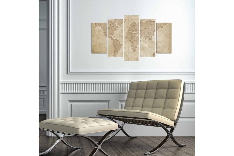 Dekorativ MDF-maling 5-Deler 20x60 cm - Flerfarget - Innredning - Bilder & kunst - Lerretsbilder