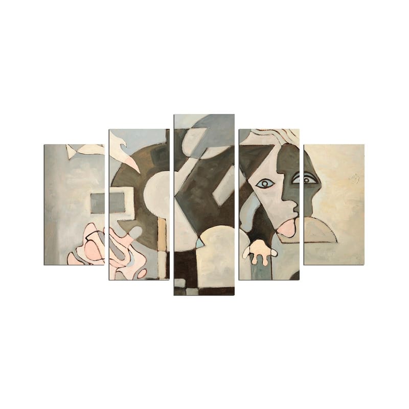 Dekorativ MDF-maling 5-Deler 20x60 cm - Flerfarget - Innredning - Bilder & kunst - Lerretsbilder
