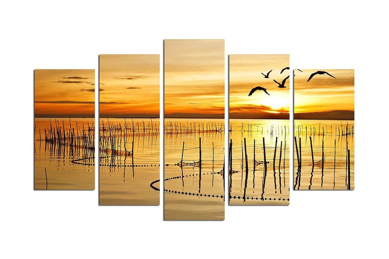 Dekorativ MDF-maling 5-Deler 20x60 cm, Flerfarget