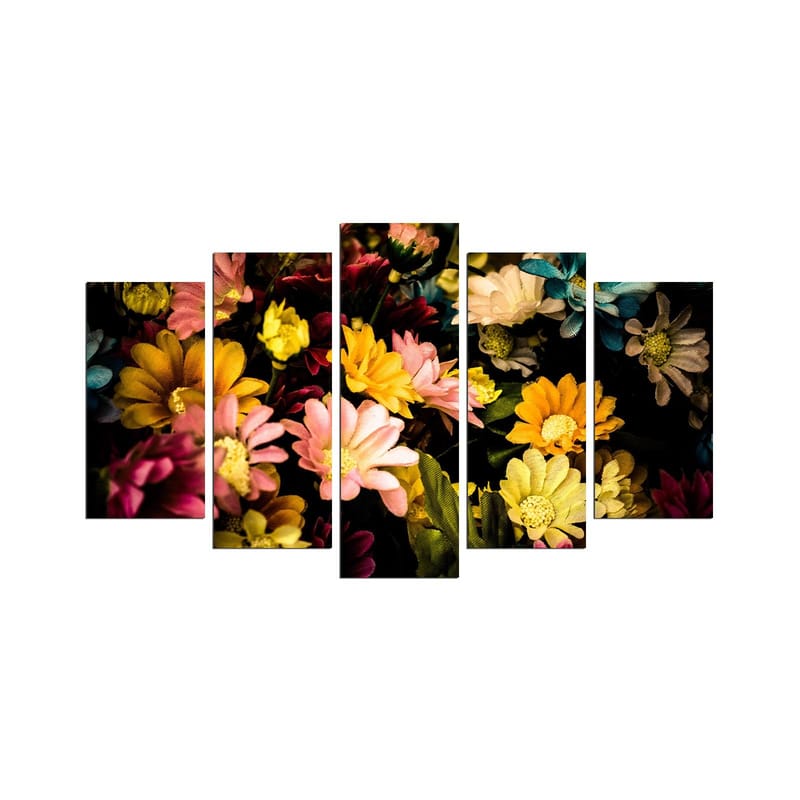 Dekorativ MDF-maling 5-Deler 20x60 cm, Flerfarget