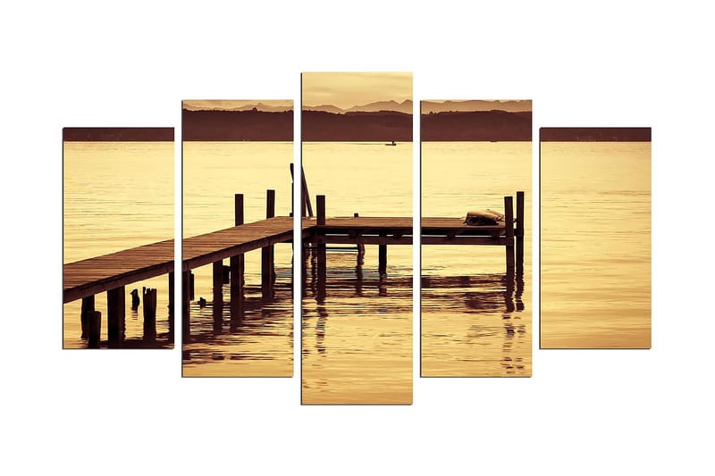 Dekorativ MDF-maling 5-Deler 20x60 cm, Flerfarget