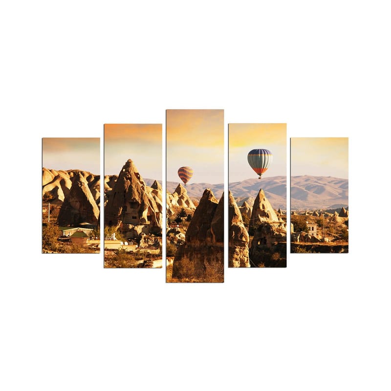 Dekorativ MDF-maling 5-Deler 20x60 cm, Flerfarget