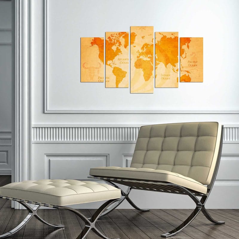 Dekorativ MDF-maling 5-Deler 20x60 cm - Flerfarget - Innredning - Bilder & kunst - Lerretsbilder
