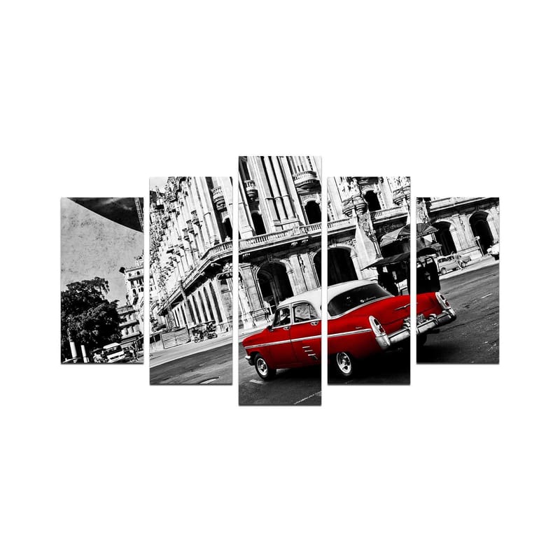 Dekorativ MDF-maling 5-Deler 20x60 cm, Flerfarget