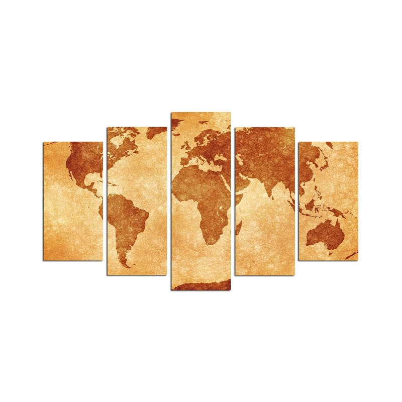 Dekorativ MDF-maling 5-Deler 20x60 cm, Flerfarget