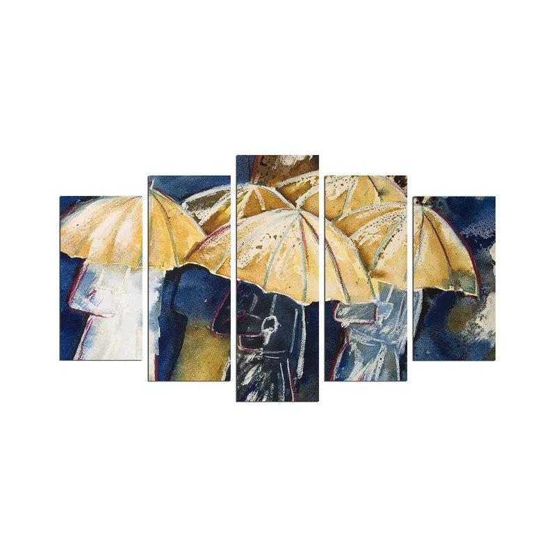 Dekorativ MDF-maling 5-Deler 20x60 cm, Flerfarget