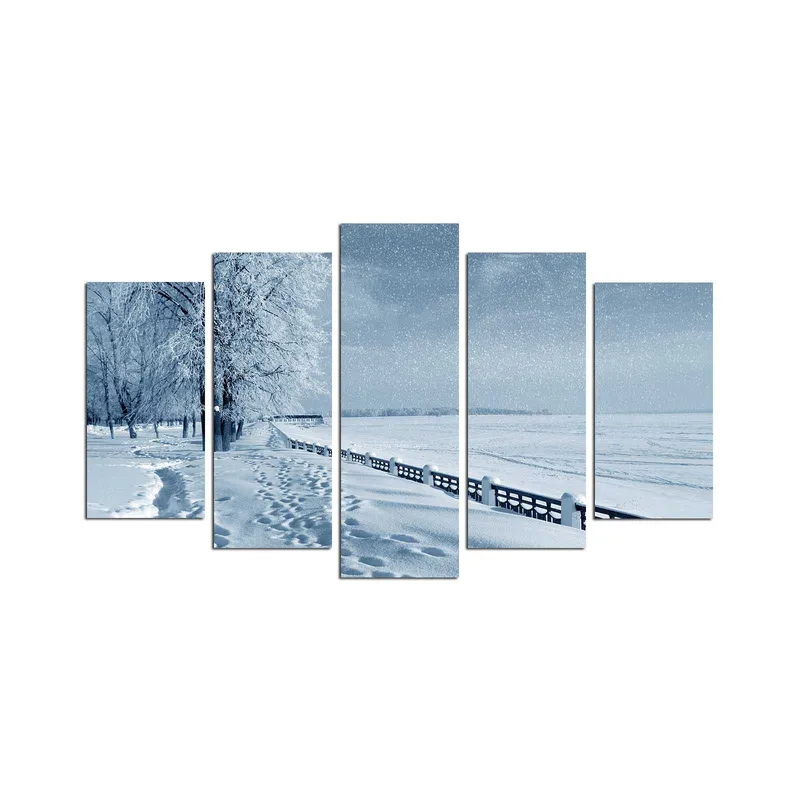 Dekorativ MDF-maling 5-Deler 20x60 cm, Flerfarget