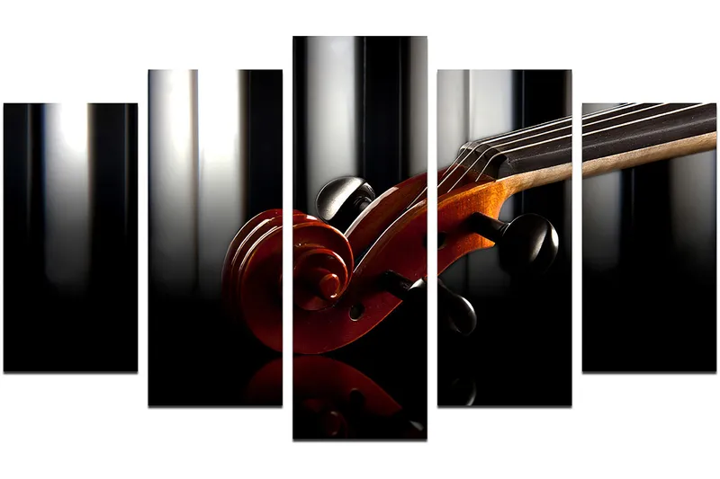 Dekorativ MDF-maling 5-Deler 20x60 cm - Flerfarget - Innredning - Bilder & kunst - Lerretsbilder