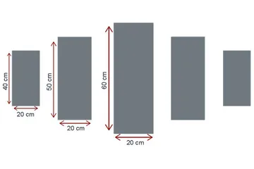 Dekorativ MDF-maling 5-Deler 20x60 cm - Flerfarget - Innredning - Bilder & kunst - Lerretsbilder