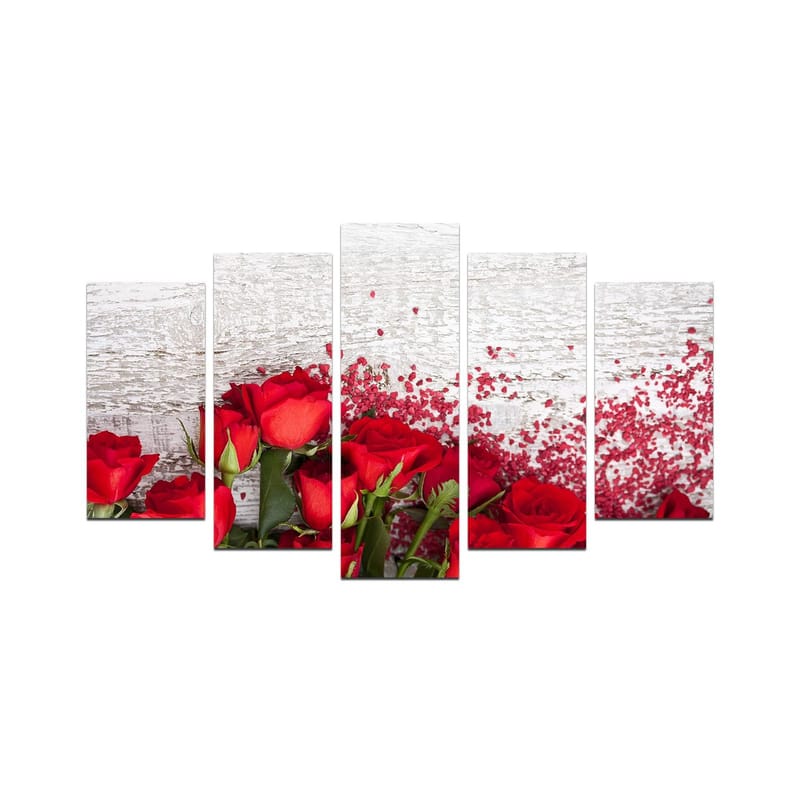 Dekorativ MDF-maling 5-Deler 20x60 cm, Flerfarget