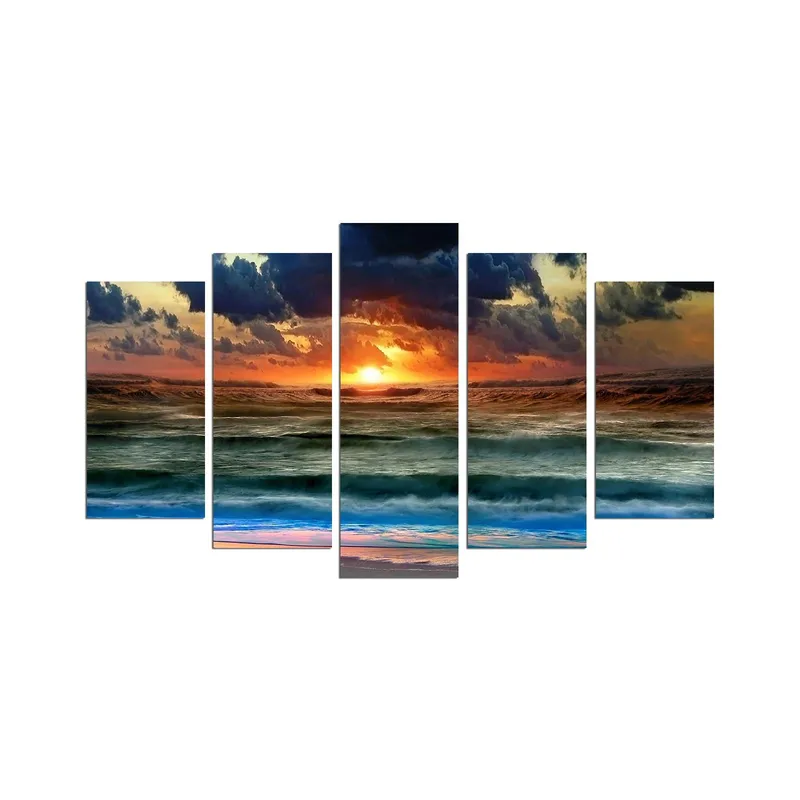 Dekorativ MDF-maling 5-Deler 20x60 cm, Flerfarget