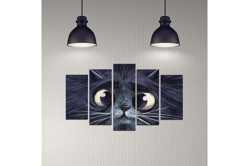 Dekorativ MDF-maling 5-Deler 20x60 cm - Flerfarget - Innredning - Bilder & kunst - Lerretsbilder