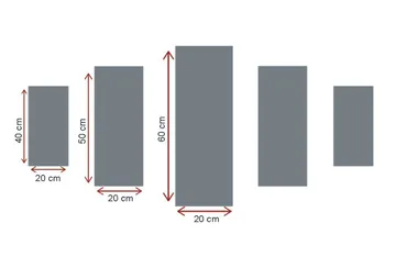 Dekorativ MDF-maling 5-Deler 20x60 cm - Flerfarget - Innredning - Bilder & kunst - Lerretsbilder