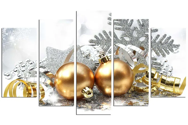 Dekorativ MDF-maling 5-Deler 20x60 cm - Flerfarget - Innredning - Bilder & kunst - Lerretsbilder