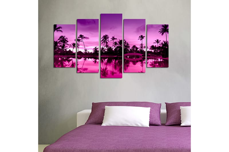 Dekorativ MDF-maling 5-Deler 20x60 cm - Flerfarget - Innredning - Bilder & kunst - Lerretsbilder