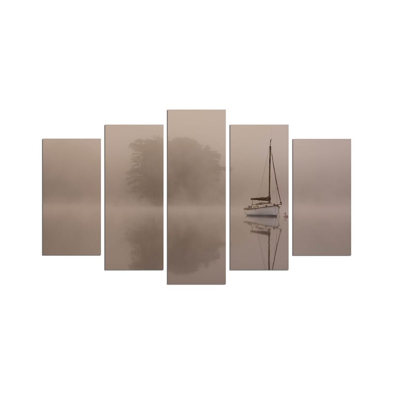 Dekorativ MDF-maling 5-Deler 20x60 cm, Flerfarget