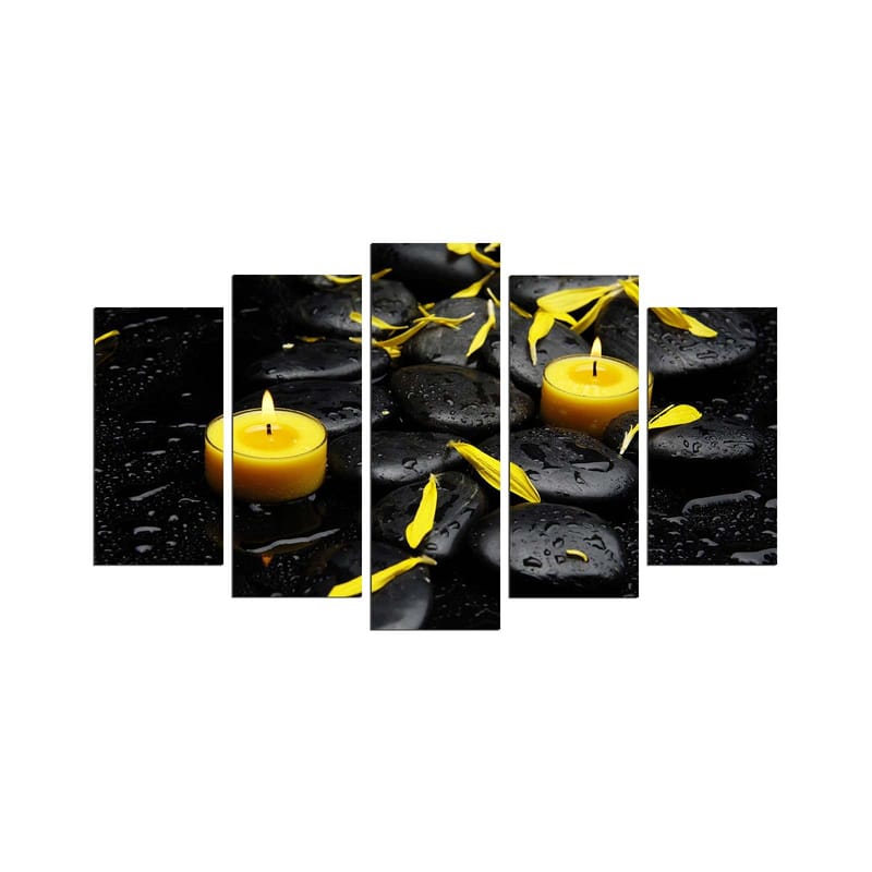 Dekorativ MDF-maling 5-Deler 20x60 cm, Flerfarget