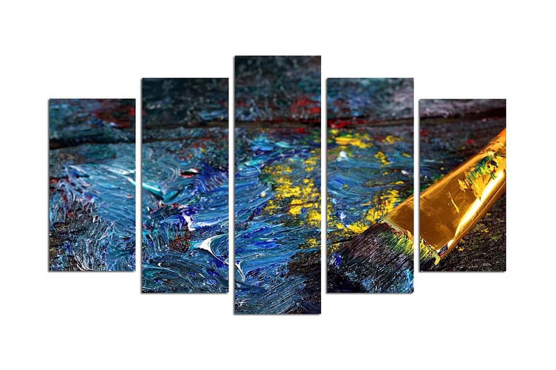 Dekorativ MDF-maling 5-Deler 20x60 cm, Flerfarget