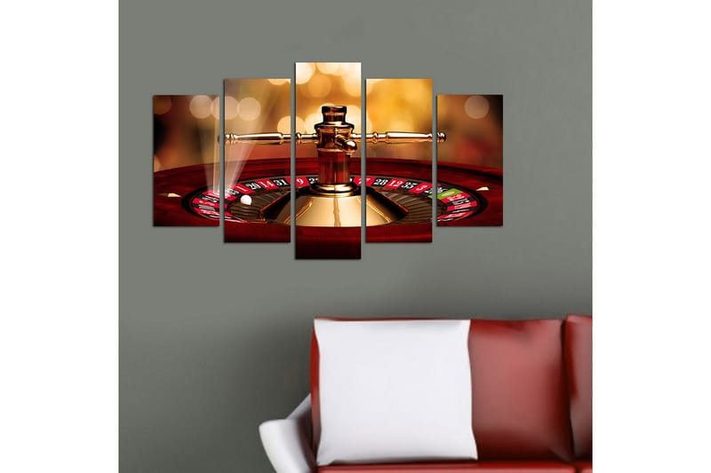 Dekorativ MDF-maling 5-Deler 20x60 cm - Flerfarget - Innredning - Bilder & kunst - Lerretsbilder