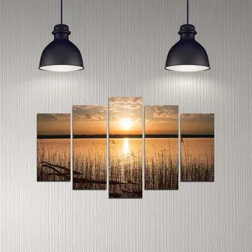 Dekorativ MDF-maling 5-Deler 20x60 cm - Flerfarget - Innredning - Bilder & kunst - Lerretsbilder