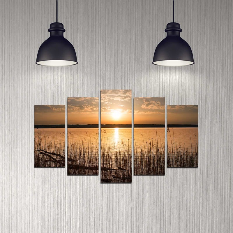 Dekorativ MDF-maling 5-Deler 20x60 cm - Flerfarget - Innredning - Bilder & kunst - Lerretsbilder