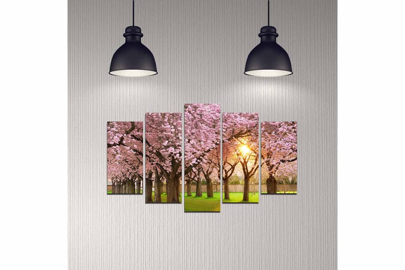 Dekorativ MDF-maling 5-Deler 20x60 cm - Flerfarget - Innredning - Bilder & kunst - Lerretsbilder