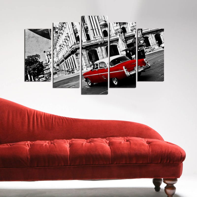 Dekorativ MDF-maling 5-Deler 20x60 cm - Flerfarget - Innredning - Bilder & kunst - Lerretsbilder