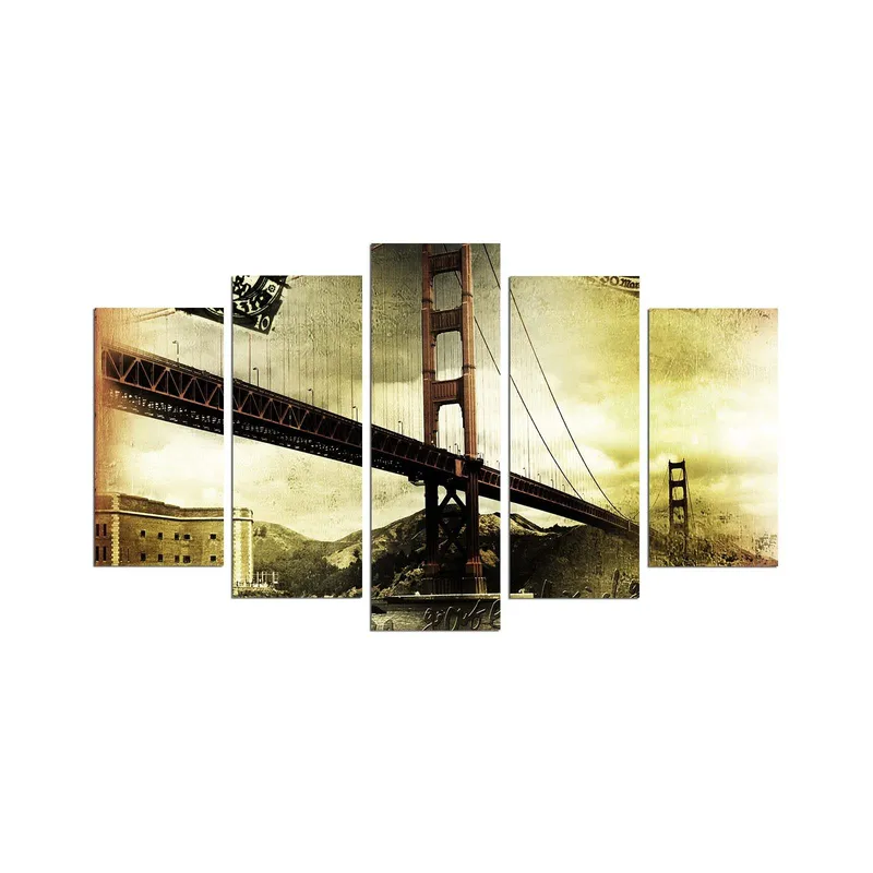 Dekorativ MDF-maling 5-Deler 20x60 cm, Flerfarget