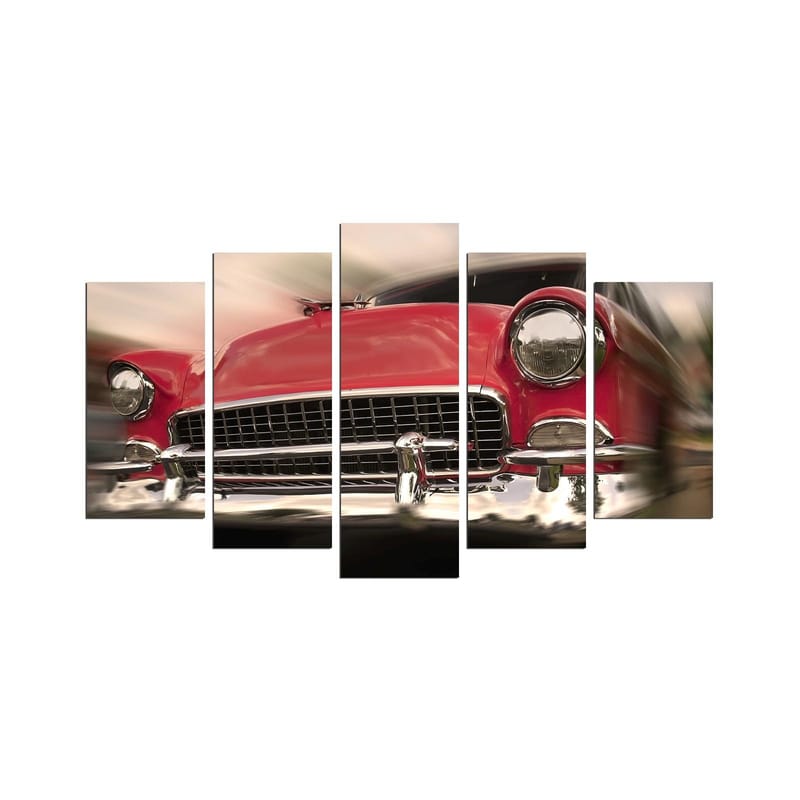 Dekorativ MDF-maling 5-Deler 20x60 cm, Flerfarget