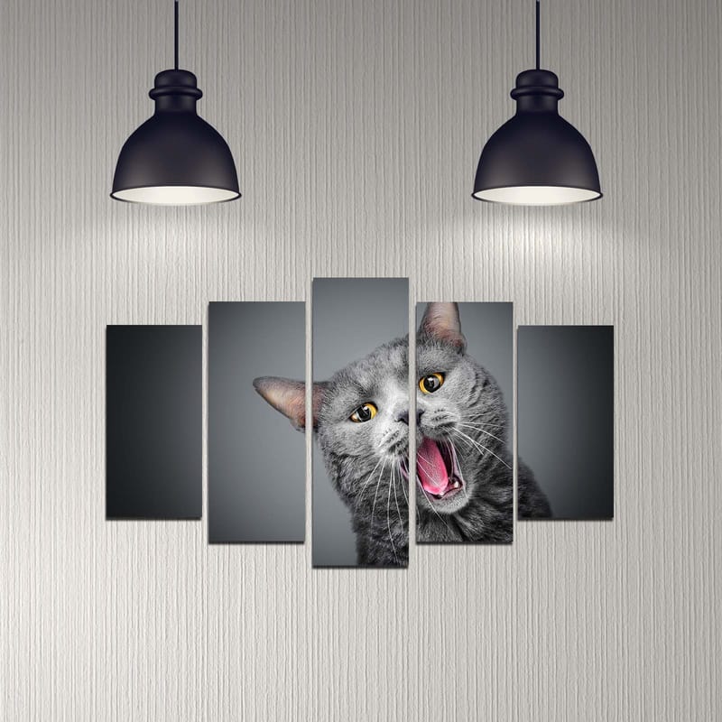 Dekorativ MDF-maling 5-Deler 20x60 cm - Flerfarget - Innredning - Bilder & kunst - Lerretsbilder