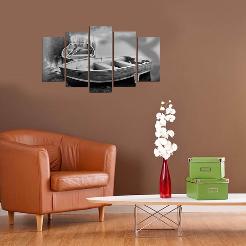 Dekorativ MDF-maling 5-Deler 20x60 cm - Flerfarget - Innredning - Bilder & kunst - Lerretsbilder