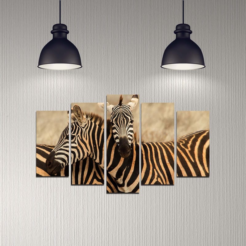 Dekorativ MDF-maling 5-Deler 20x60 cm - Flerfarget - Innredning - Bilder & kunst - Lerretsbilder