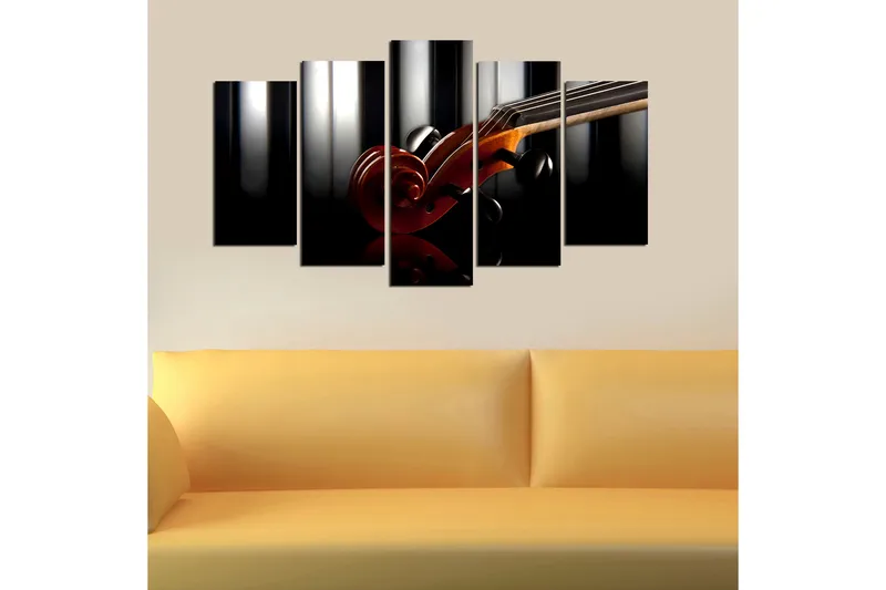 Dekorativ MDF-maling 5-Deler 20x60 cm, Flerfarget