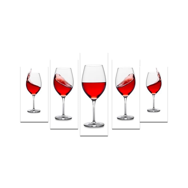 Dekorativ MDF-maling 5-Deler 20x60 cm, Flerfarget