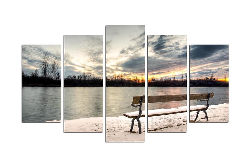 Dekorativ MDF-maling 5-Deler 20x60 cm, Flerfarget